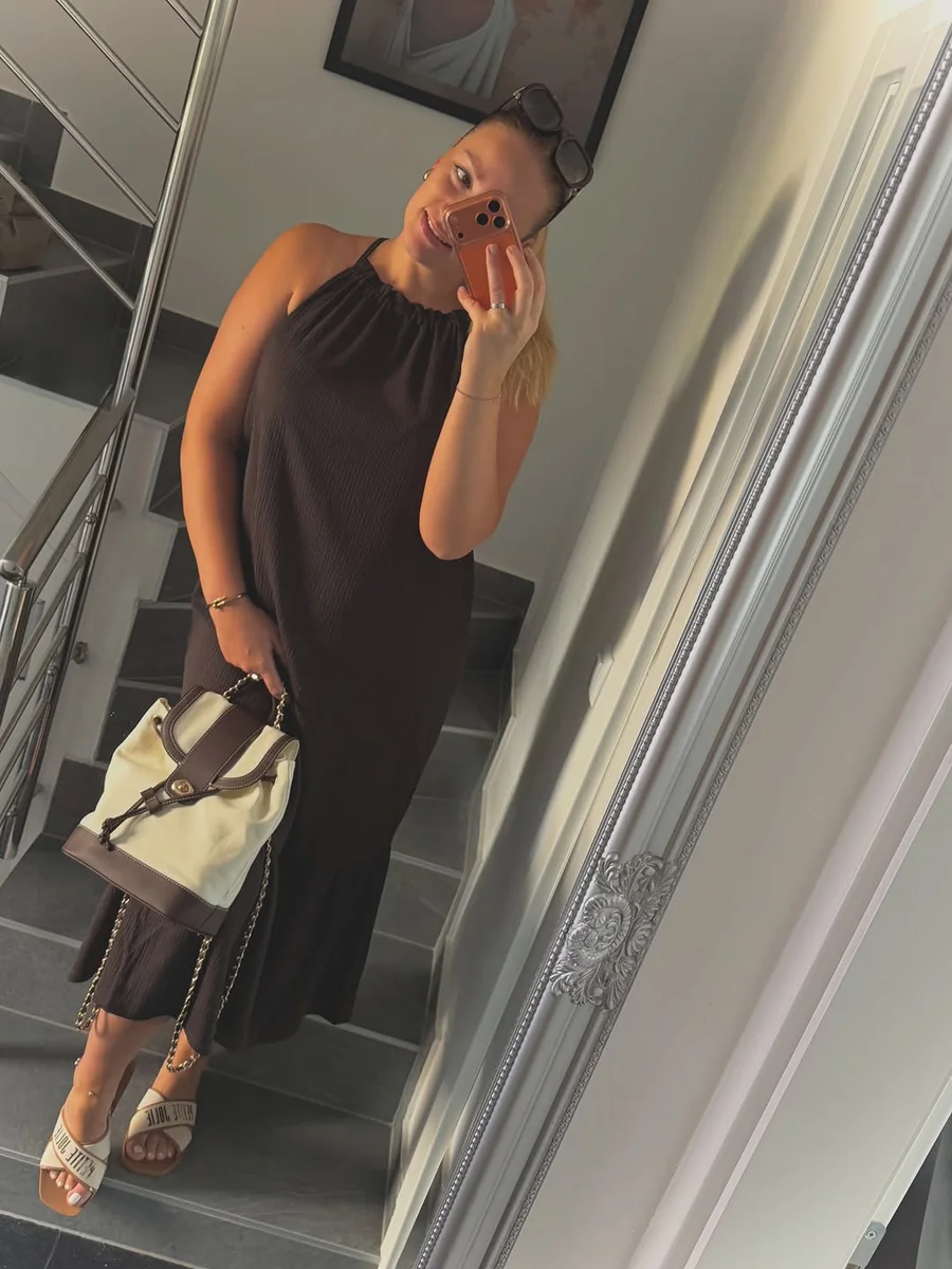One Black Dress, Worn After Dark on a petite woman
