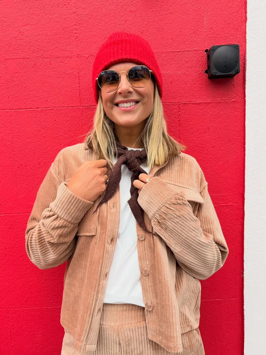 The Corduroy Co-Ord on a petite woman