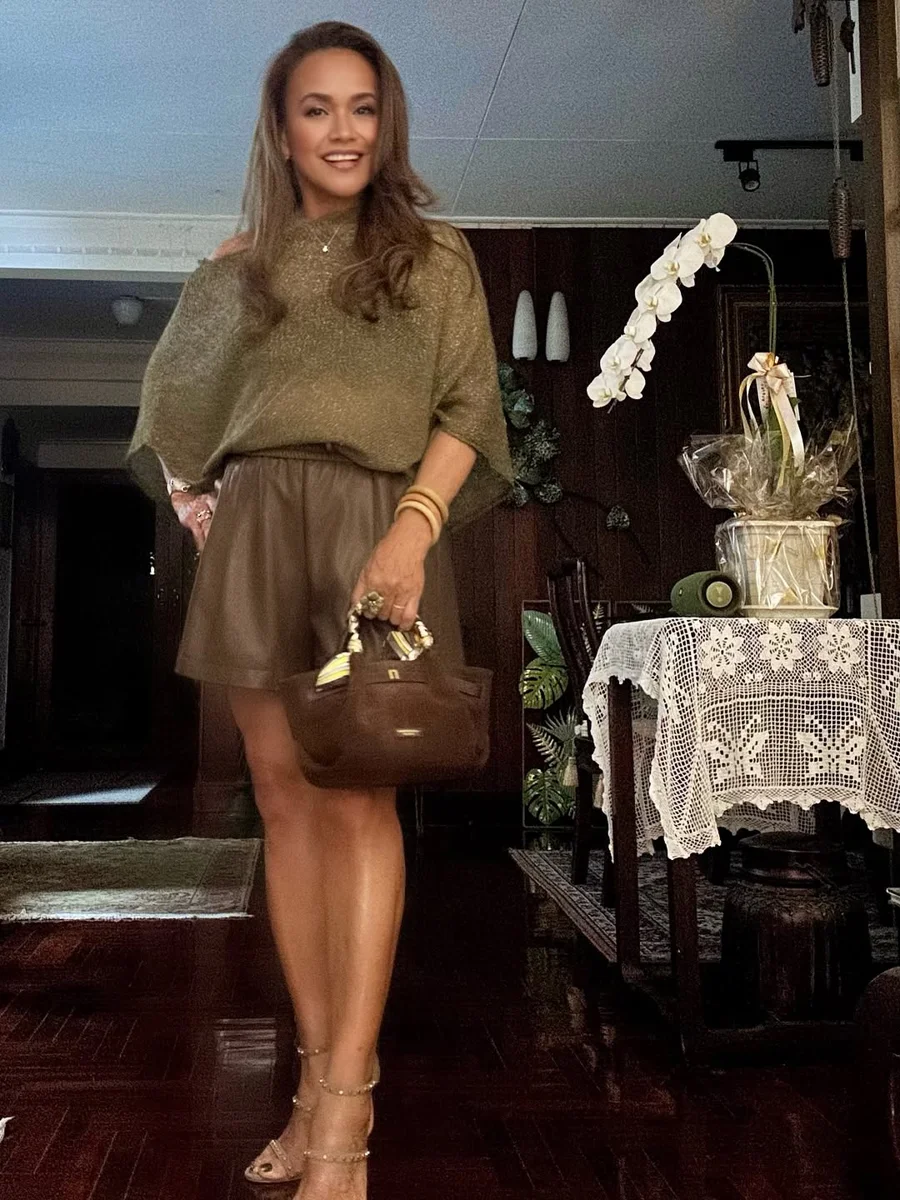 Leather Shorts After 50: Yes, Really on a petite woman