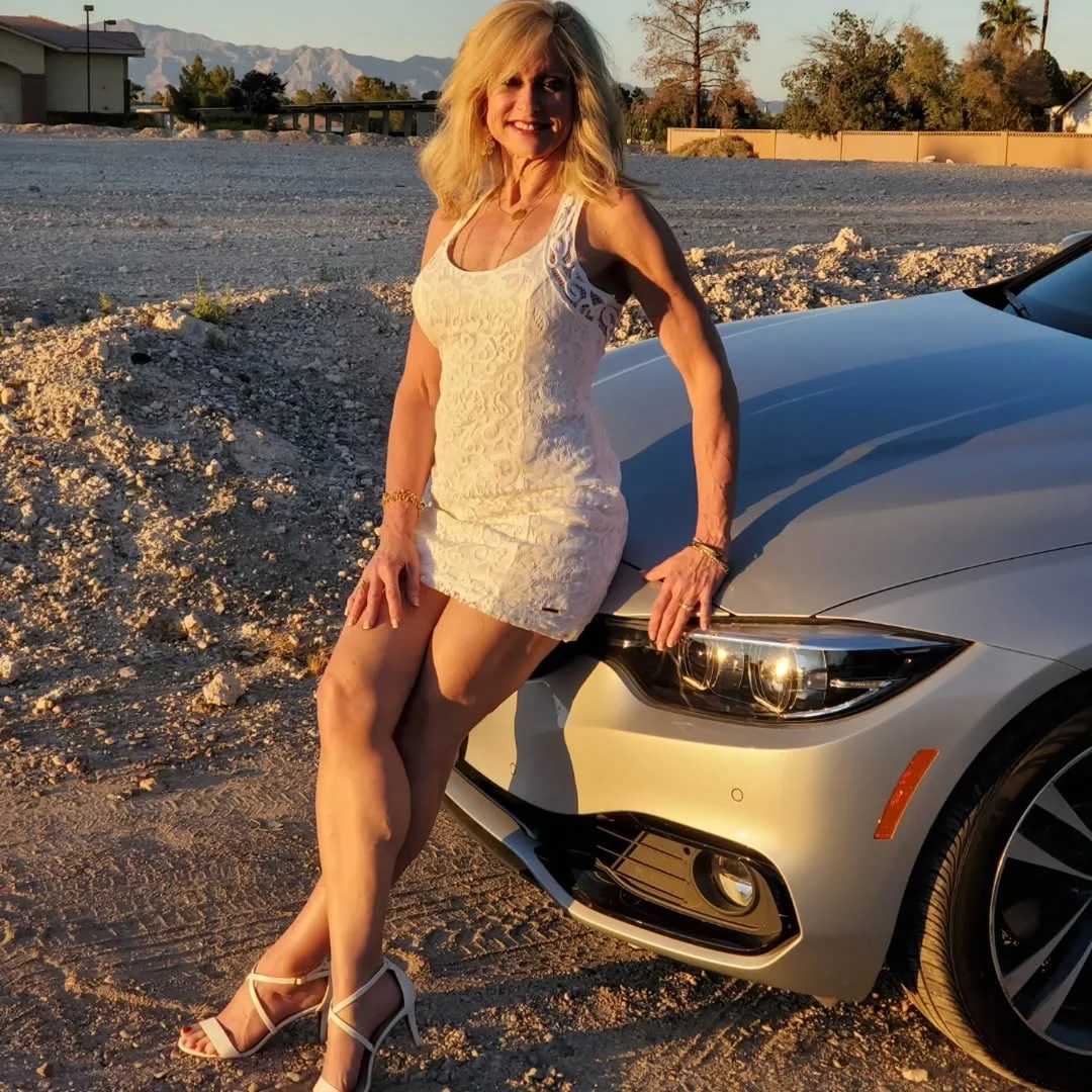The White Lace Mini, Sunset Edition on a petite woman