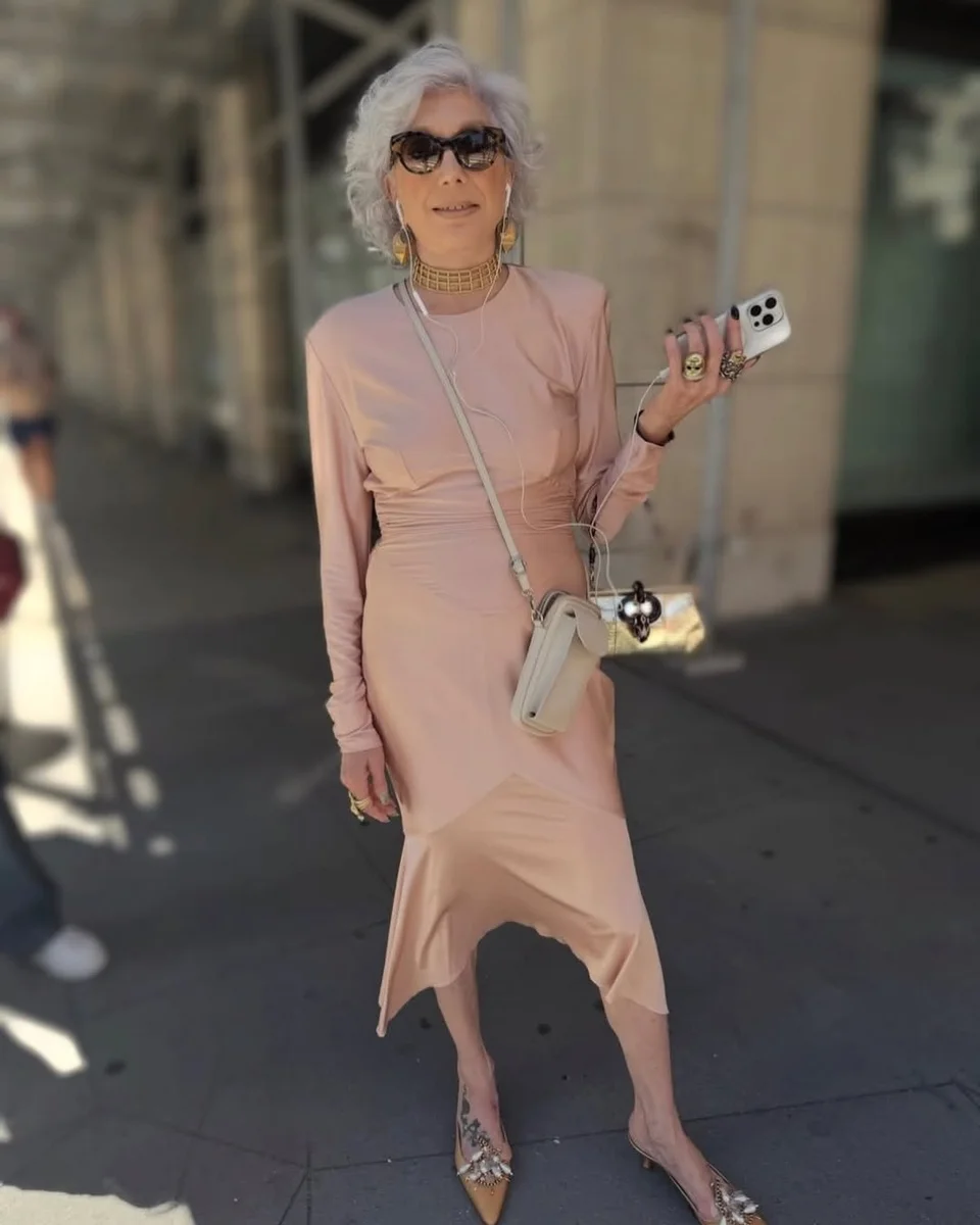 Blush Pink, the Softest Statement on a petite woman