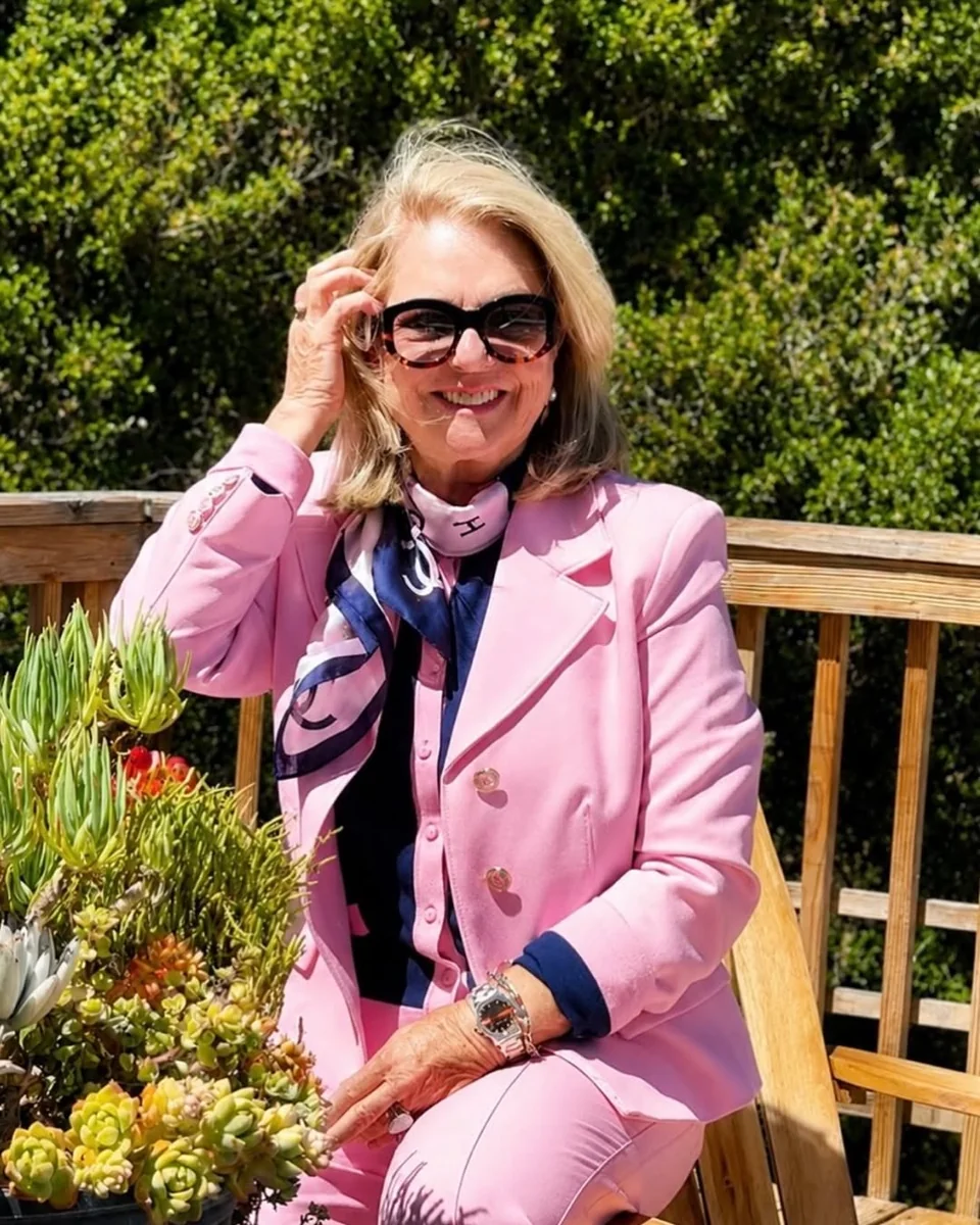 The Pink Suit, Plus Capsule Wardrobe Petite Over 50 Outfit Math on a petite woman