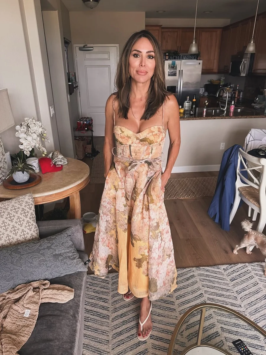 The Pocketed Floral Maxi, One of the Best Dresses for Petite Women Who Love an Easy Fit on a petite woman