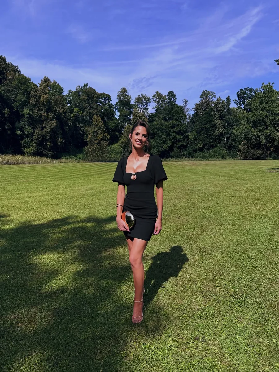 Yes, You Can Wear Black to an Evening Wedding on a petite woman