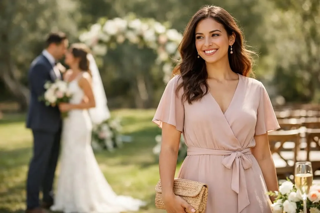 The Wrap Dress: a Petite Shortcut to a Defined Waist on a petite woman