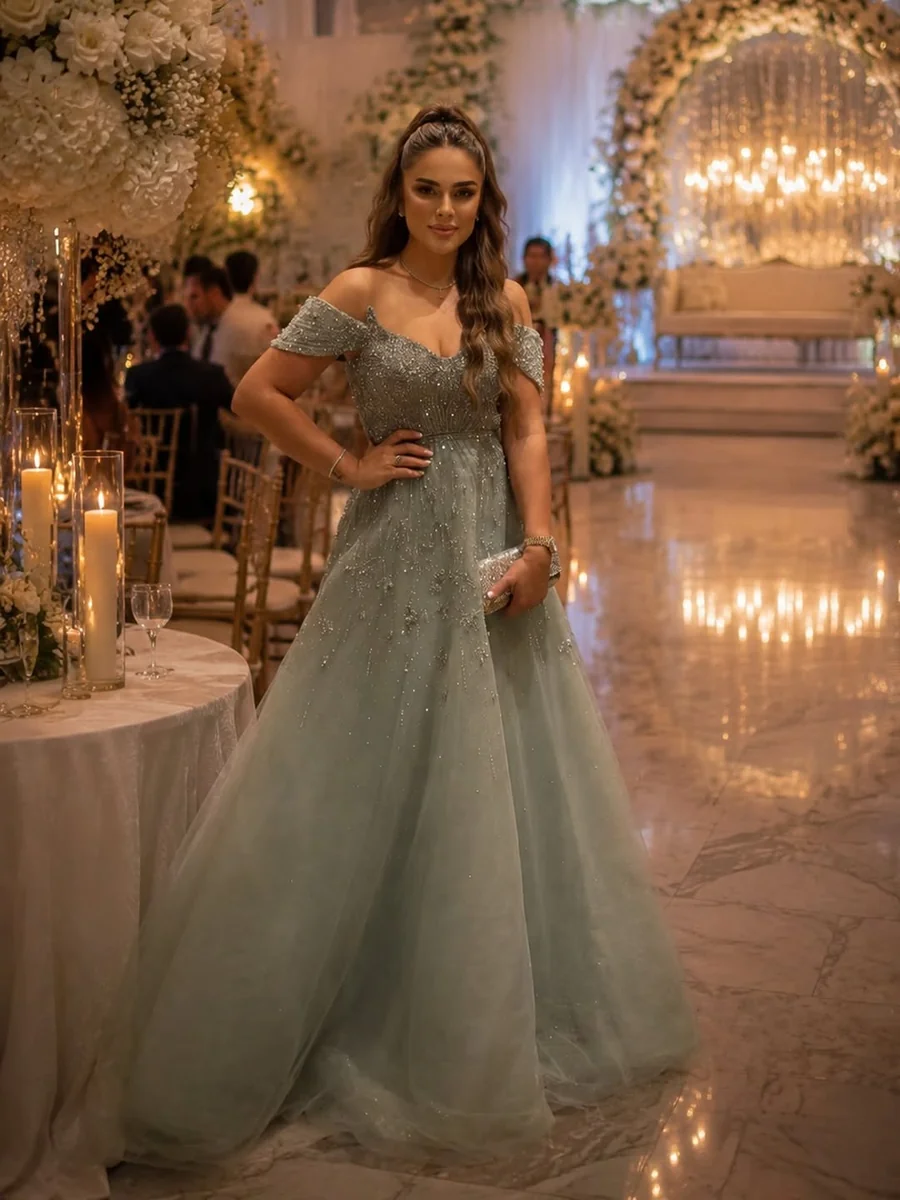 Big Ball-Gown Energy, Kept in Proportion on a petite woman