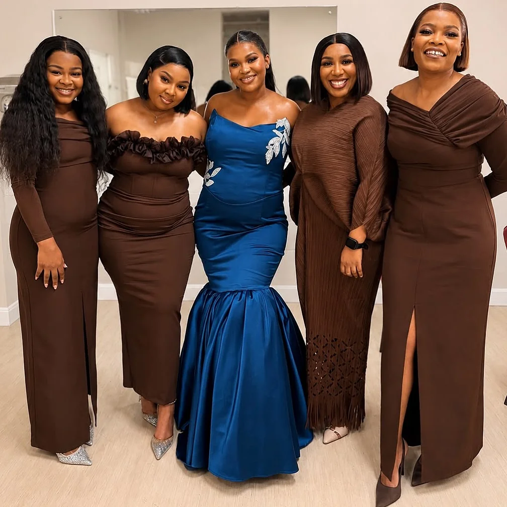 The Group-Photo Strategy: Coordinate, Do Not Clone on a petite woman