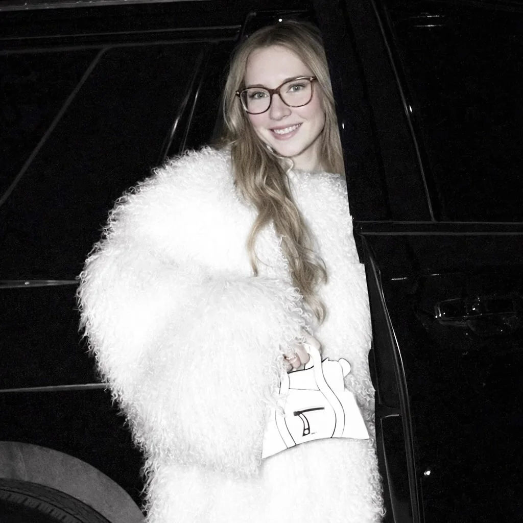 A White Fur Coat Photographs Like a Dream on a petite woman