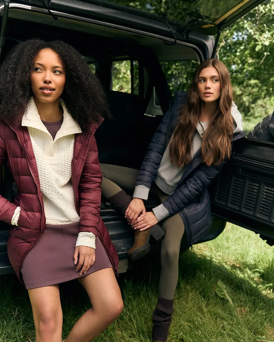 Shoulder-Season Puffers, Two Ways on a petite woman