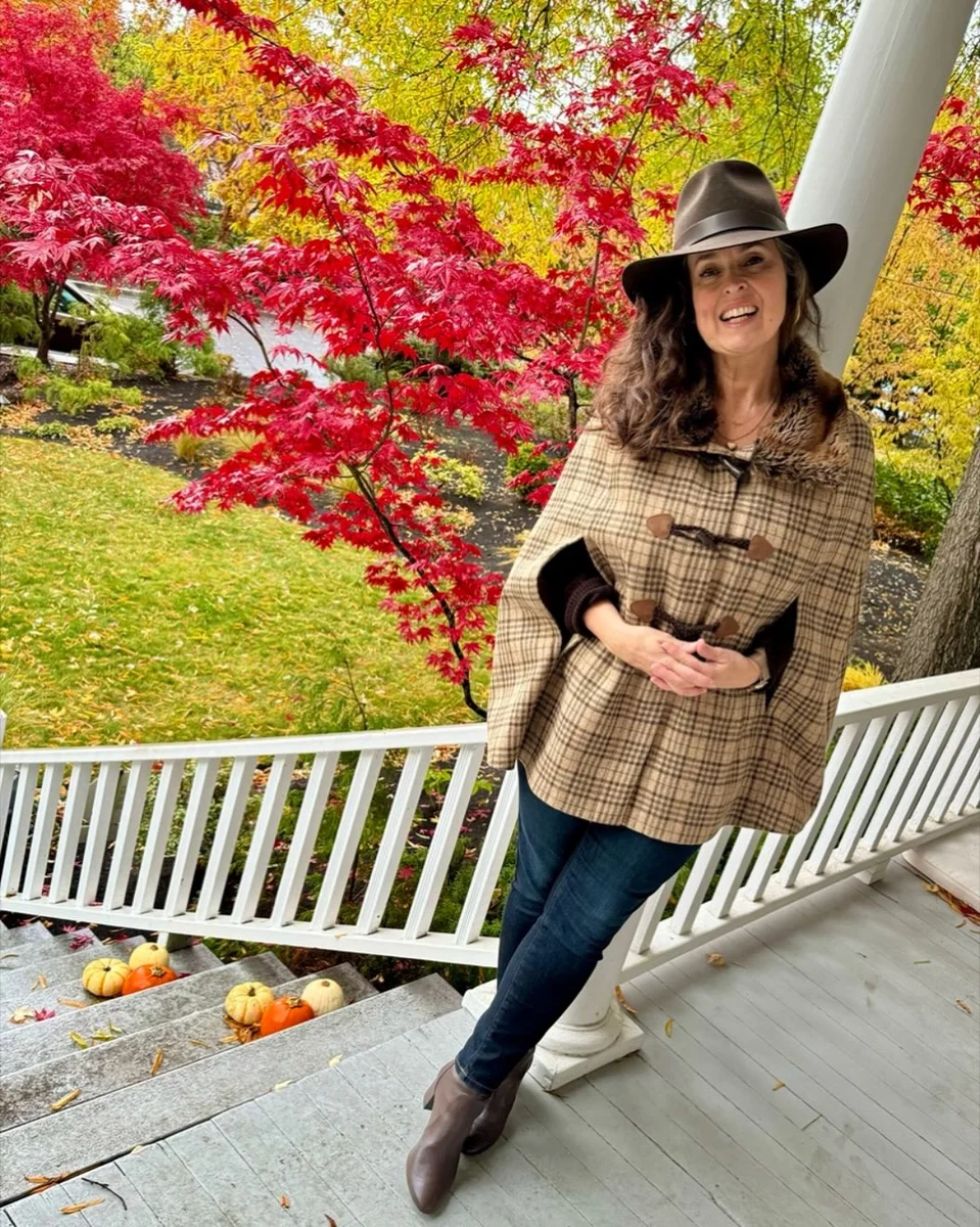 The Plaid Poncho, Obviously on a petite woman