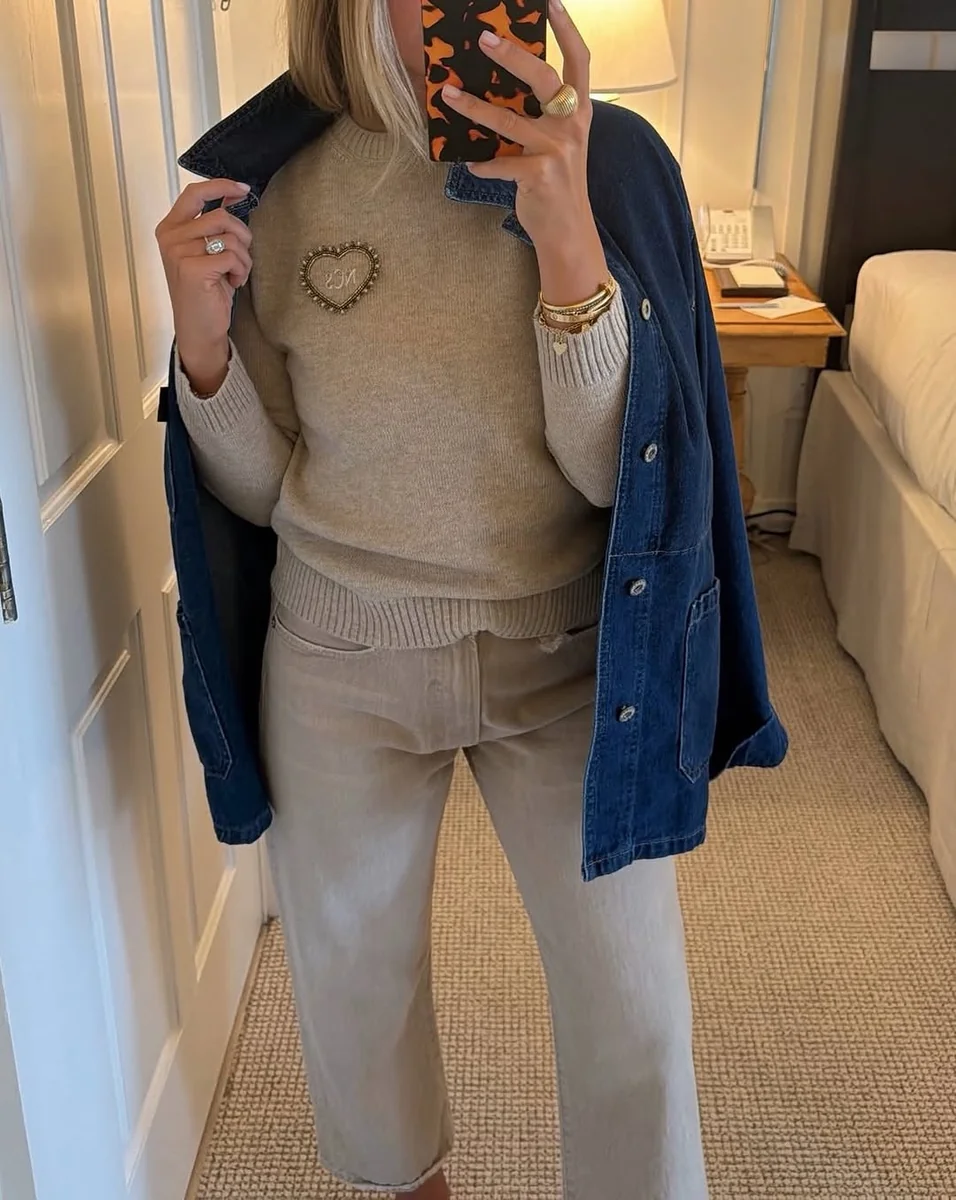 The Knit Set, Styled Up on a petite woman