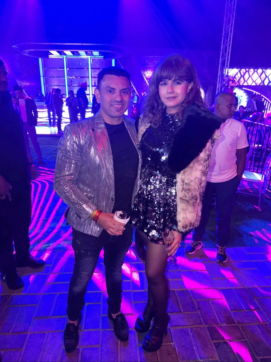 His-and-Hers Sparkle for the Club on a petite woman