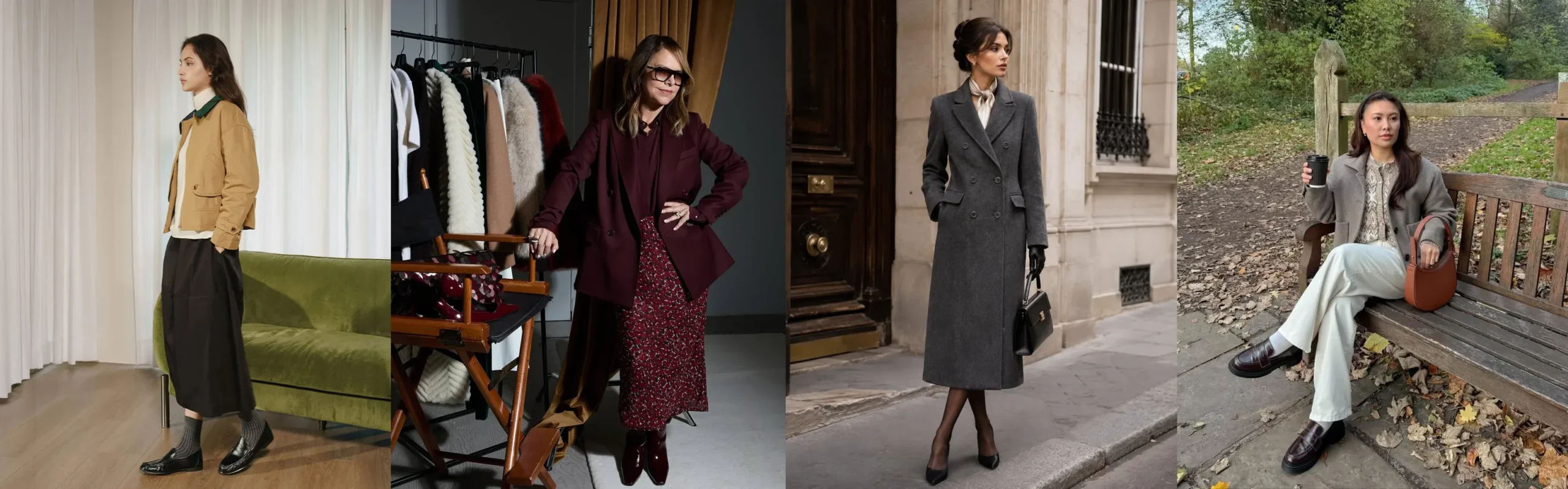 Four winter work outfits for petites that stay warm and chic collage for petite women