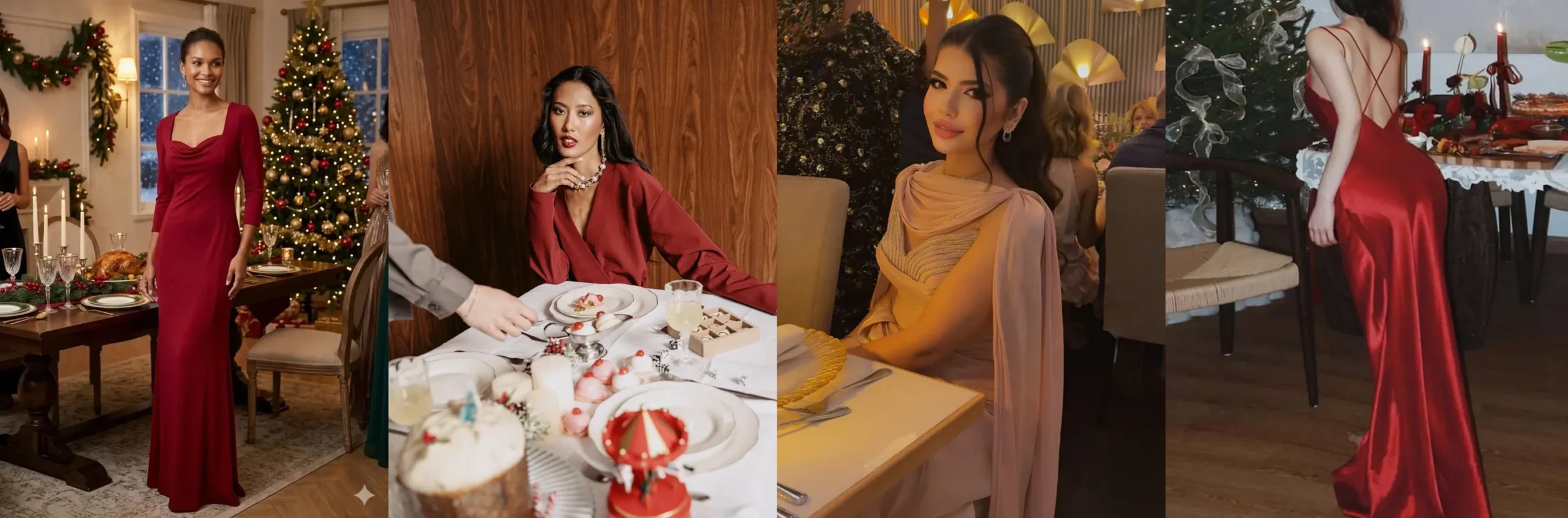 Four 15 petite christmas dinner outfits worth saving collage for petite women