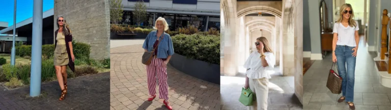 Four petite fashion trends over 50: modern looks that flatter collage for petite women